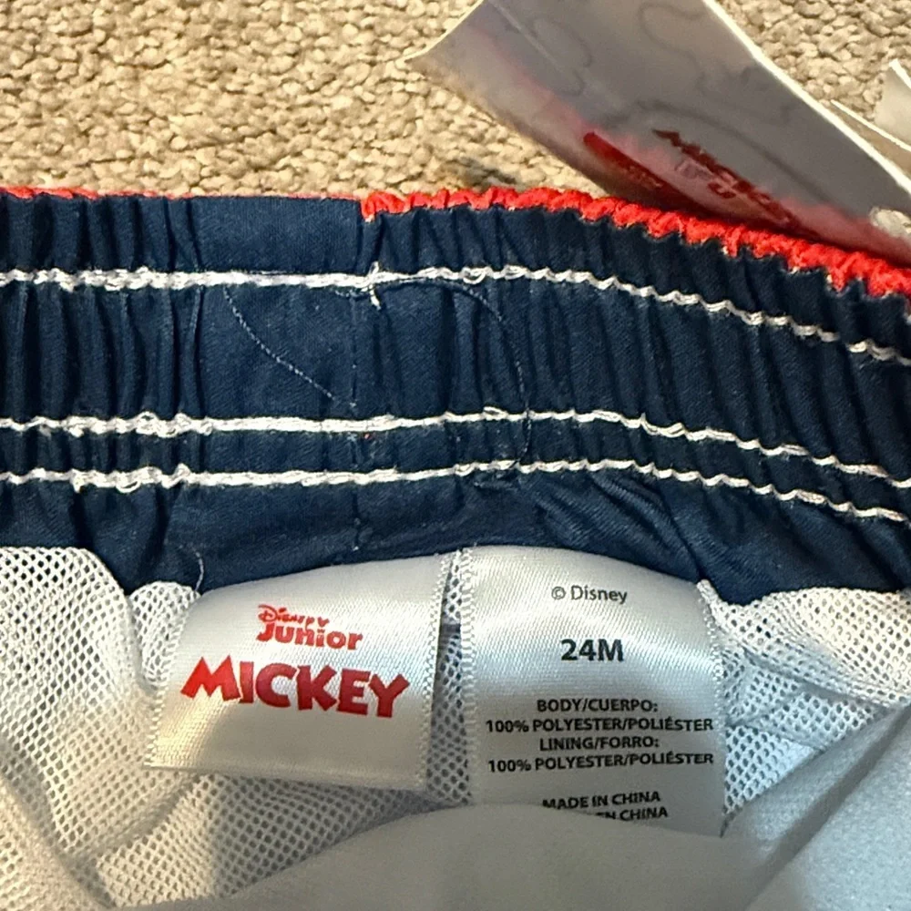 Disney Mickey Mouse Blue Swim Trunks Size 24 M